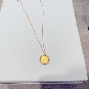 Madewell dainty gold coin necklace
